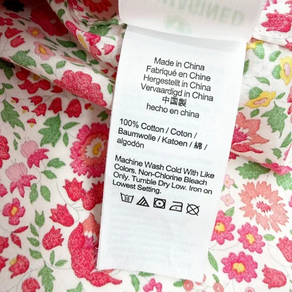 J. Crew Slim-Fit Button Down Shirt in Liberty Fabric Danjo Floral Print Size 4 - Picture 13 of 14
